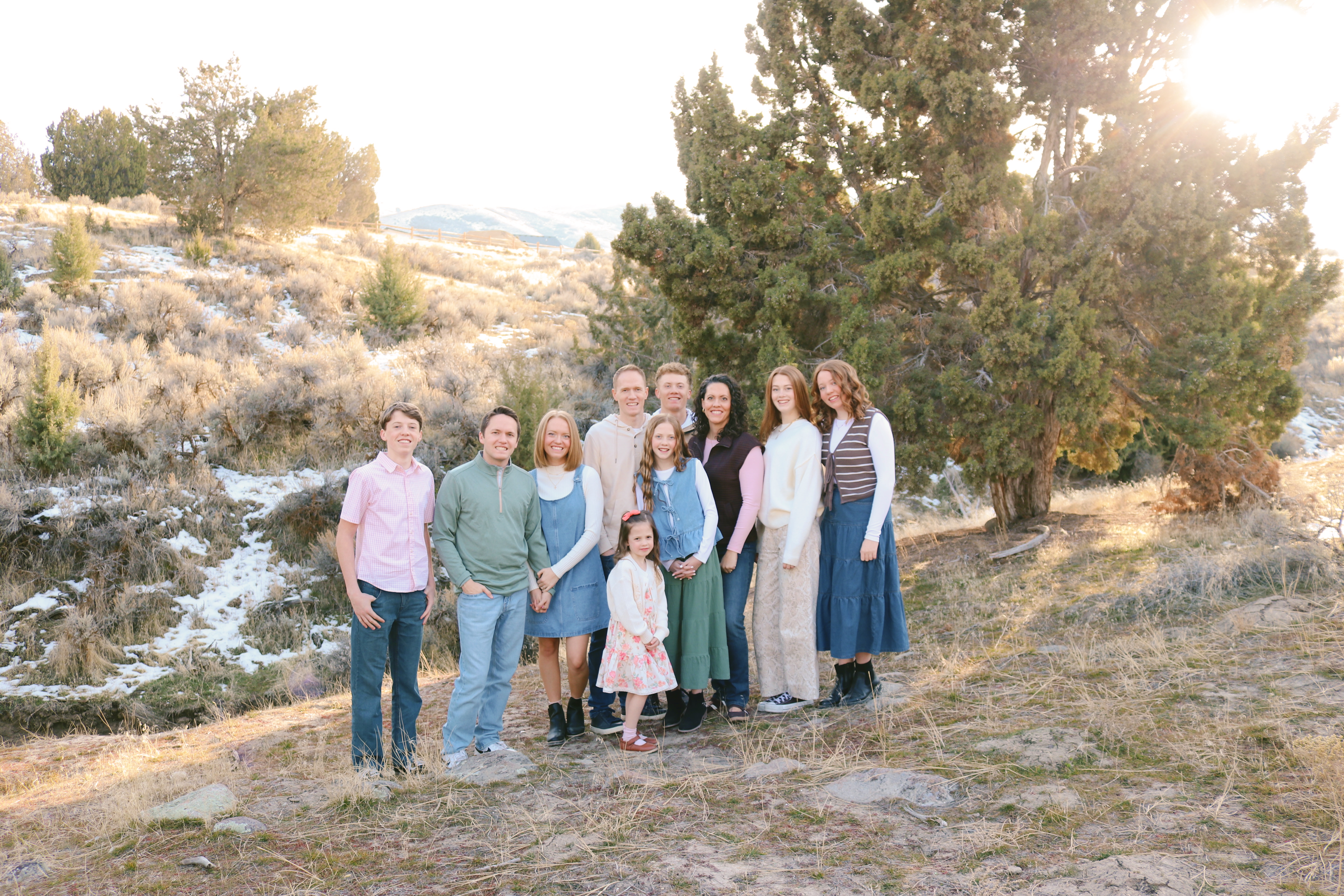 Family portrait in a natural park setting